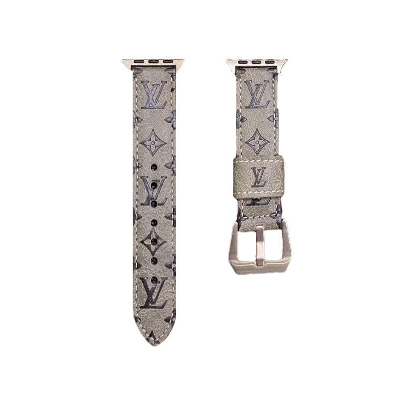 Δερμάτινο Monogram Ζώνες Apple Watch Δερμάτινο μπλε-YH24422