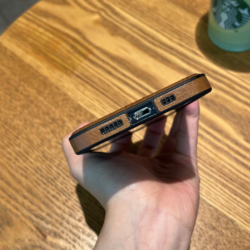 Funda para iPhone de piel auténtica compatible con todos los modelos