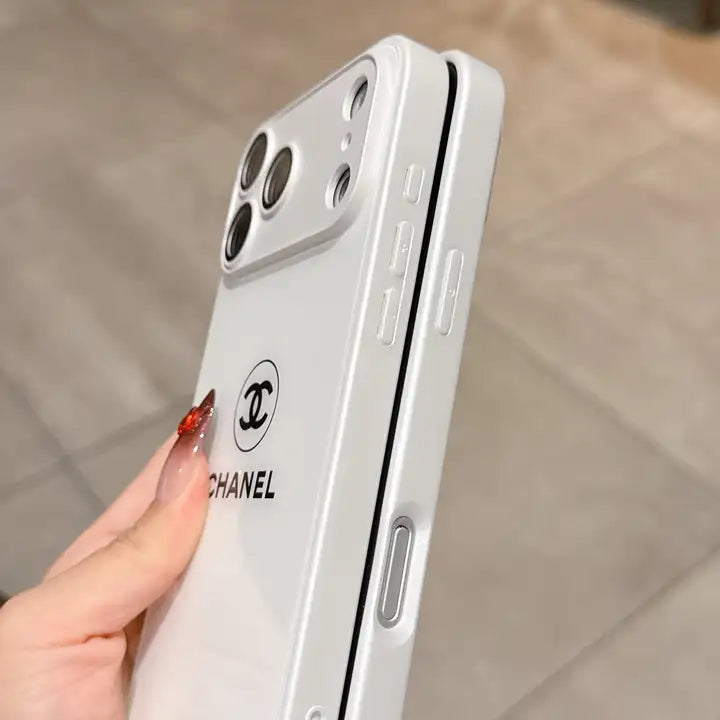 Cás iPhone Luxe Minimalist Clasaiceach - Eagrán Snasta Bán