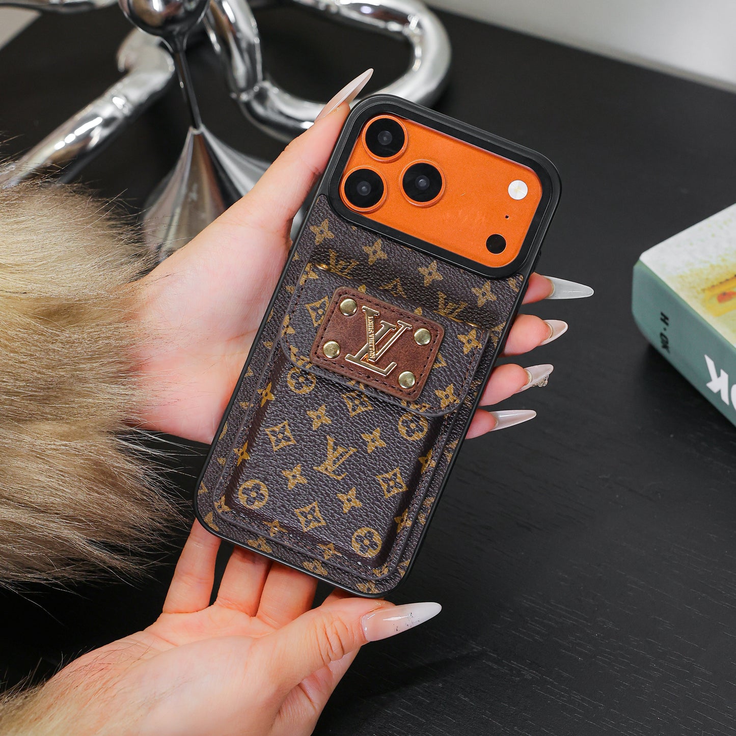 Nové klasické luxusní pouzdro na telefon s držákem na karty 10