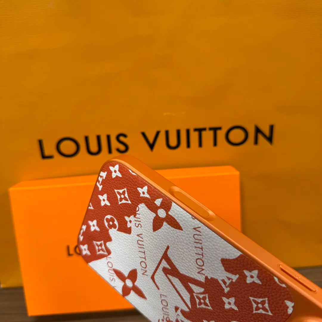 Leren iPhone-hoesje in illustratiestijl met monogram