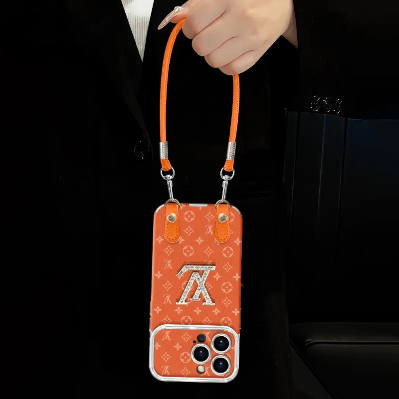 Luksusowe etui na telefon typu crossbody z paskiem