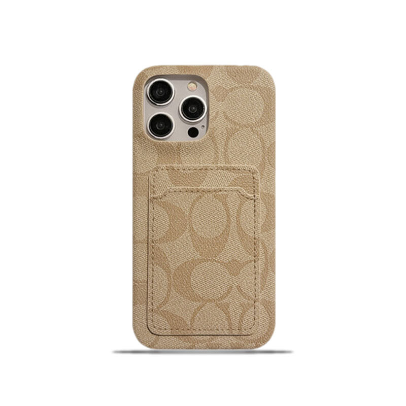 Klassinen klassinen iPhone-kotelo korttitelineellä, valkoinen -JQB240330