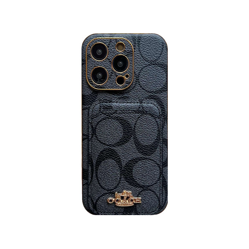 커피 카드 홀더가 포함된 클래식 iPhone 케이스 -KB241651