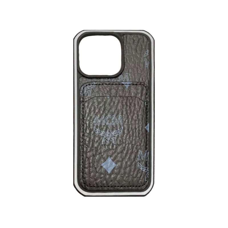 MCM iPhone ケース カードホルダー付き イエロー-MCK240603