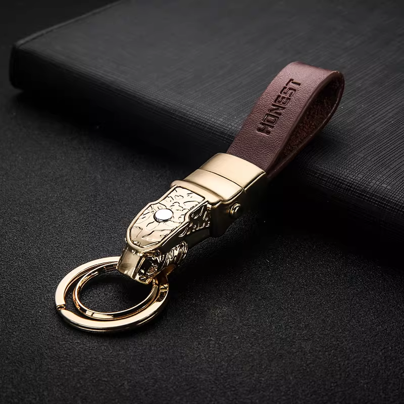Chaveiro de couro genuíno para carro – chaveiro premium para homens
