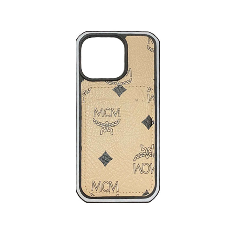 MCM iPhone ケース カードホルダー付き イエロー-MCK240603