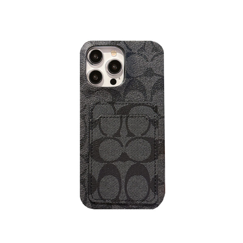 Klassinen klassinen iPhone-kotelo korttitelineellä, valkoinen -JQB240330