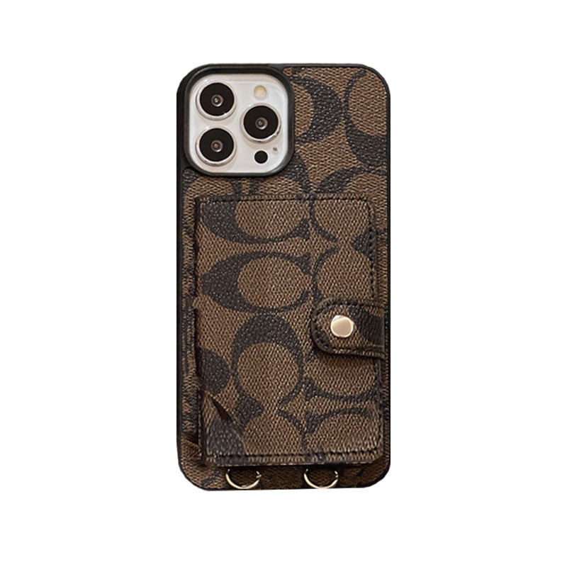 Klassisk iPhone-etui med pung og rem Hvid -SZK240402