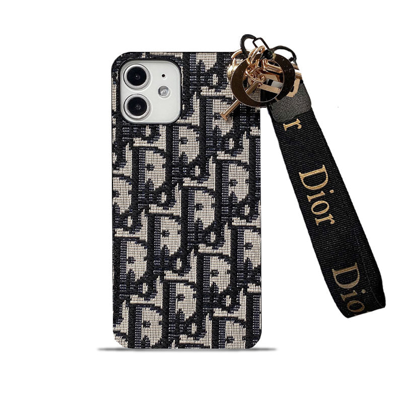 Mode etui til iPhone med rem Sort-GS240315