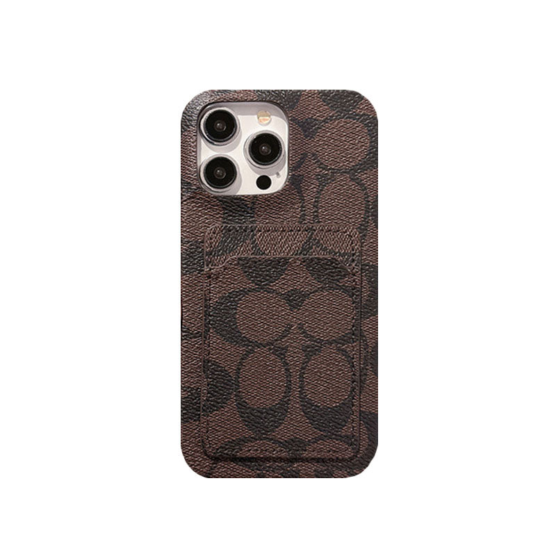 Klassinen klassinen iPhone-kotelo korttitelineellä, valkoinen -JQB240330