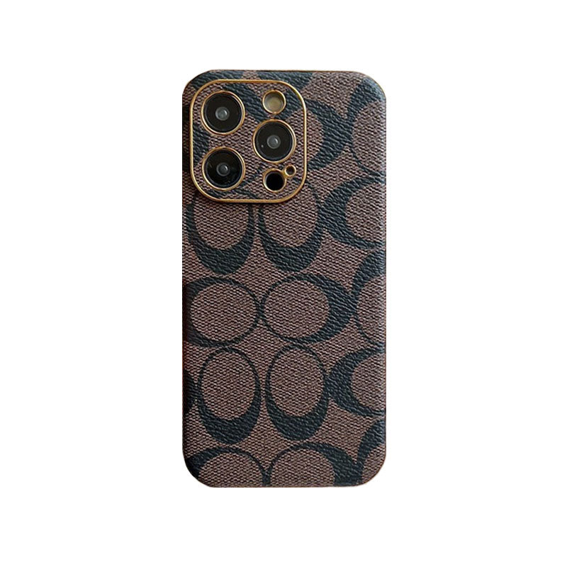 Klassisk iPhone-deksel, svart skinn -QBK240513