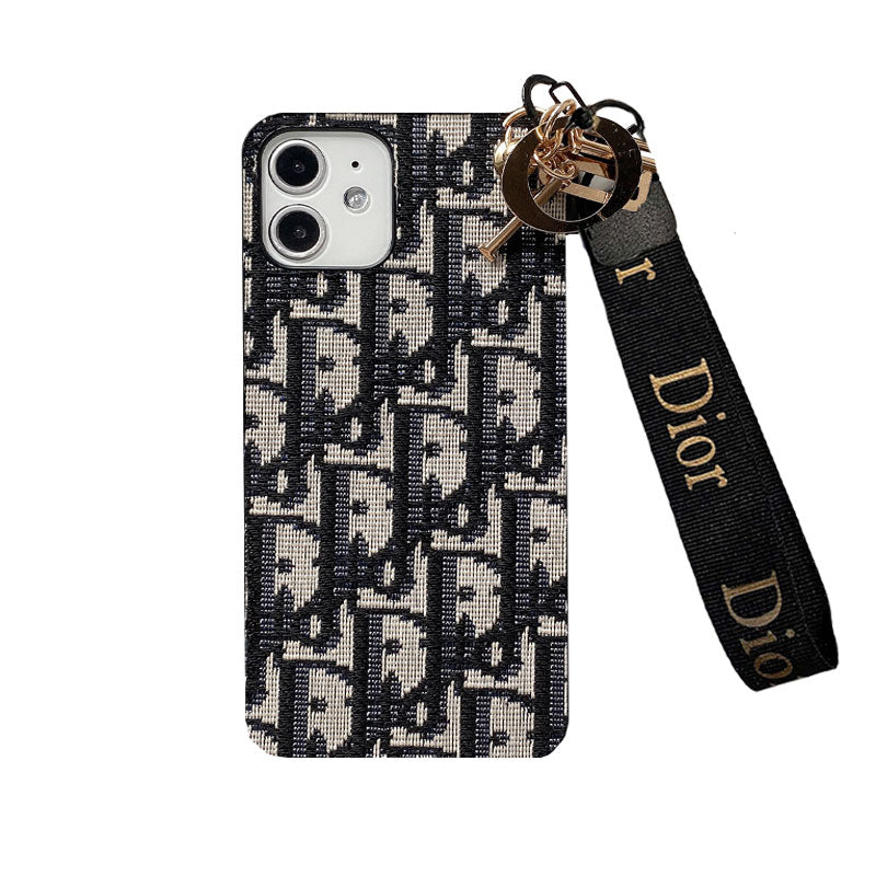 Mode etui til iPhone med rem Sort-GS240315