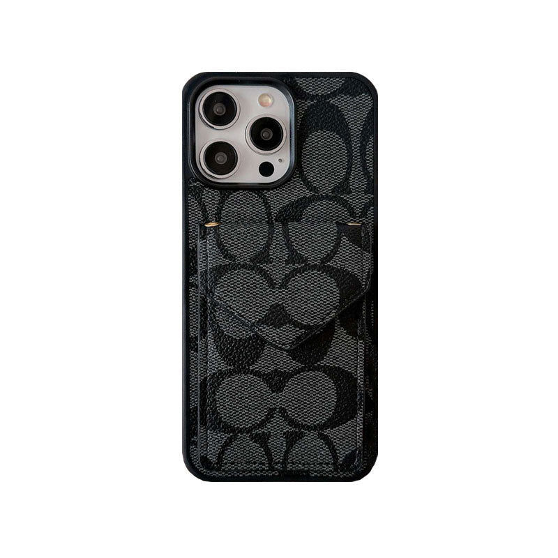 Funda Clásica Para iPhone Con Tarjetero Y Correa Marrón Claro -SJ240513