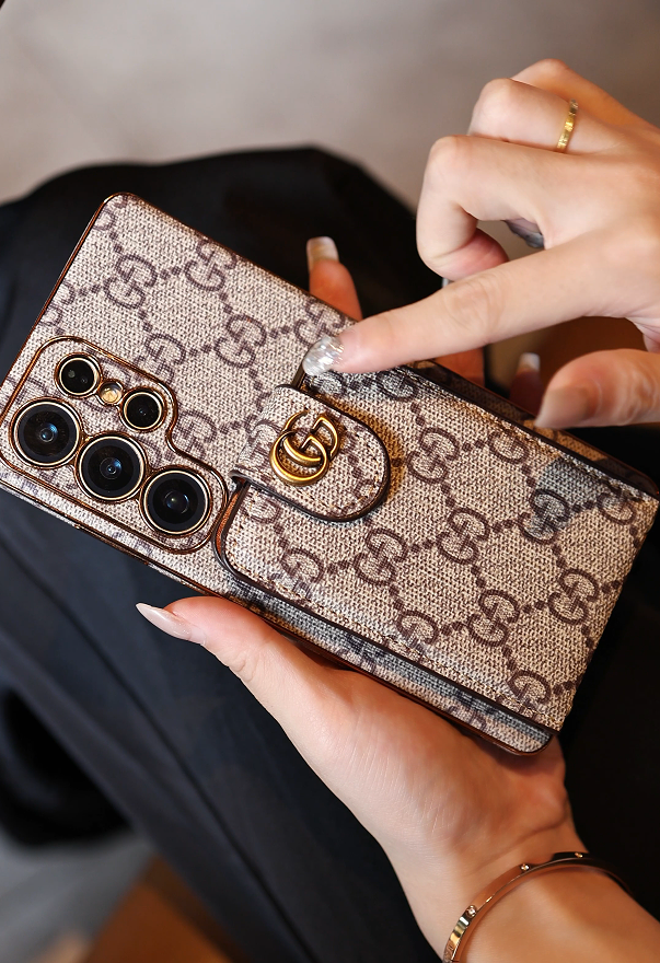Étui de téléphone à bandoulière à motif haut de gamme avec sangle amovible