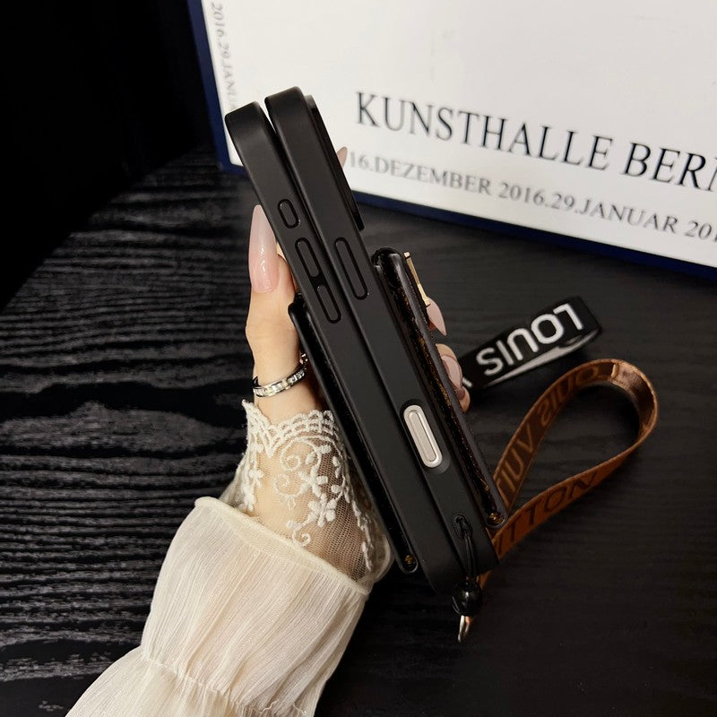 Luxusní klasické barevné crossbody pouzdro na iPhone