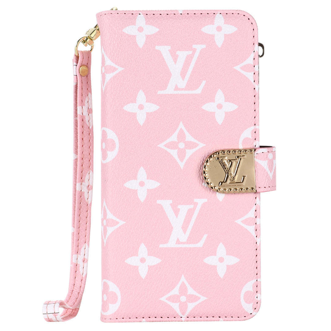PORTEFEUILLE EN CUIR ET TOILE MONOGRAMME ETUI POUR TÉLÉPHONE MOBILE SAMSUNG
