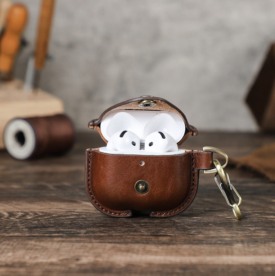 Originální kožené pouzdro AirPods 4