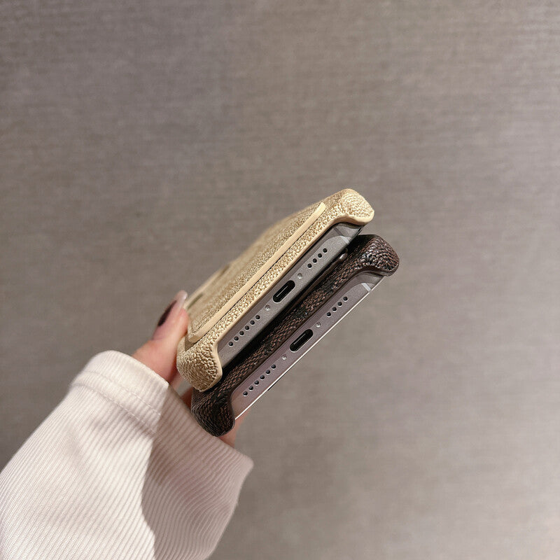 Klassinen klassinen iPhone-kotelo korttitelineellä, valkoinen -JQB240330