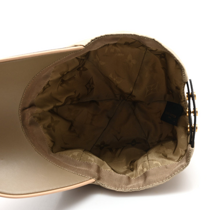 Beige Contrast Brim Baseball Cap