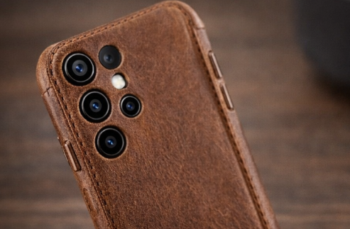 Handcrafted Vegetable-Tanned Leather Samsung Case – Vintage Patina Edition