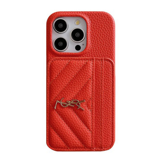 Custodia per iPhone in pelle con borsa per carte di San