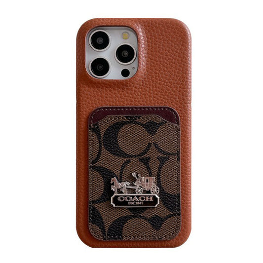 Klasszikus Card Bag bőr iPhone tok