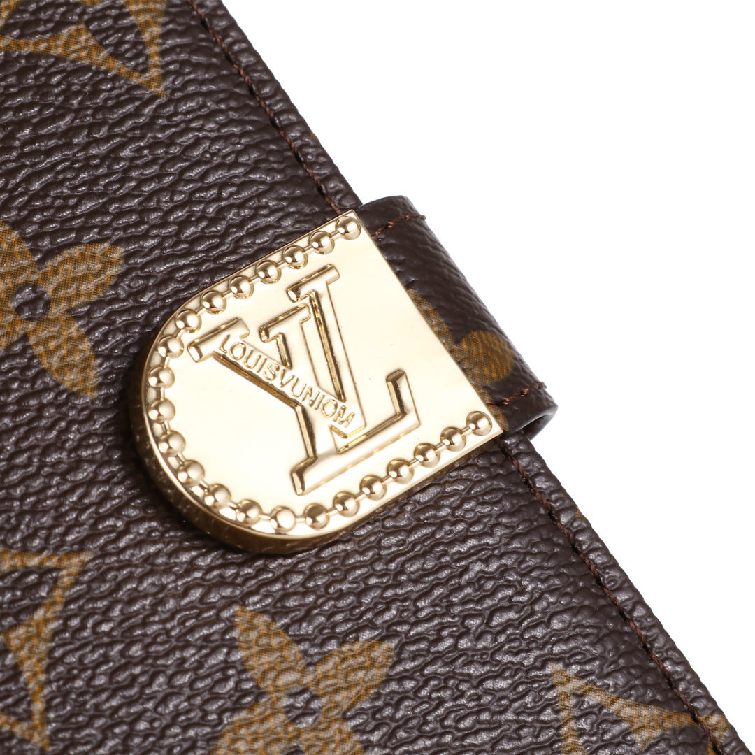 PORTEFEUILLE EN CUIR ET TOILE MONOGRAMME ETUI POUR TÉLÉPHONE MOBILE SAMSUNG