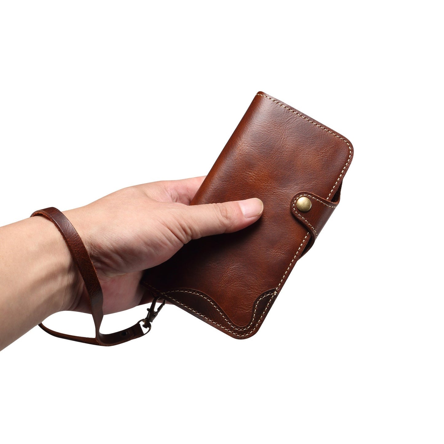 Custodia Flip in vera pelle per iPhone