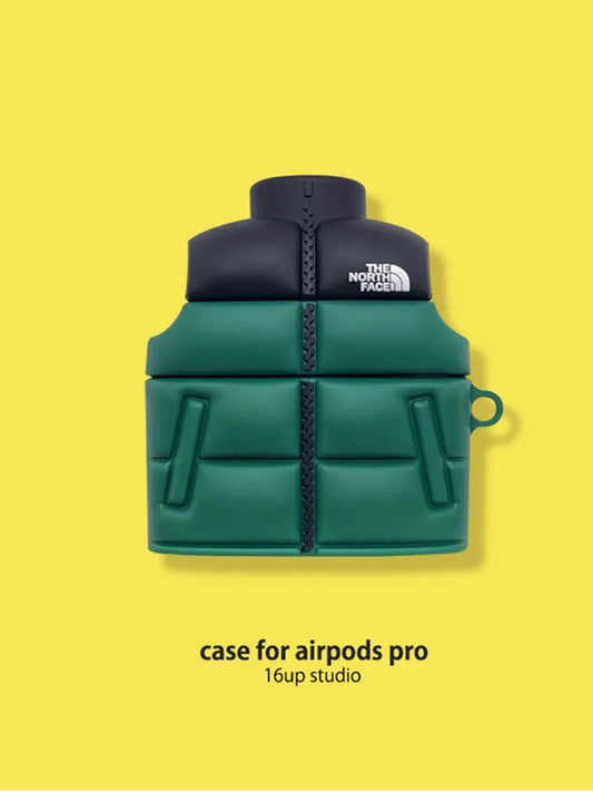 Airpods Case ve stylu péřové bundy TNF