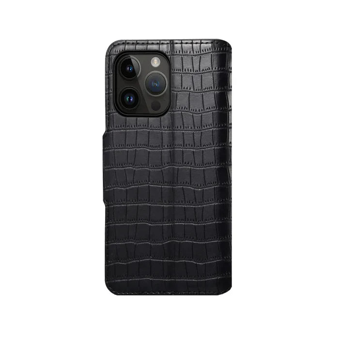 Alligator Print iPhone Case With Wallet And Strap