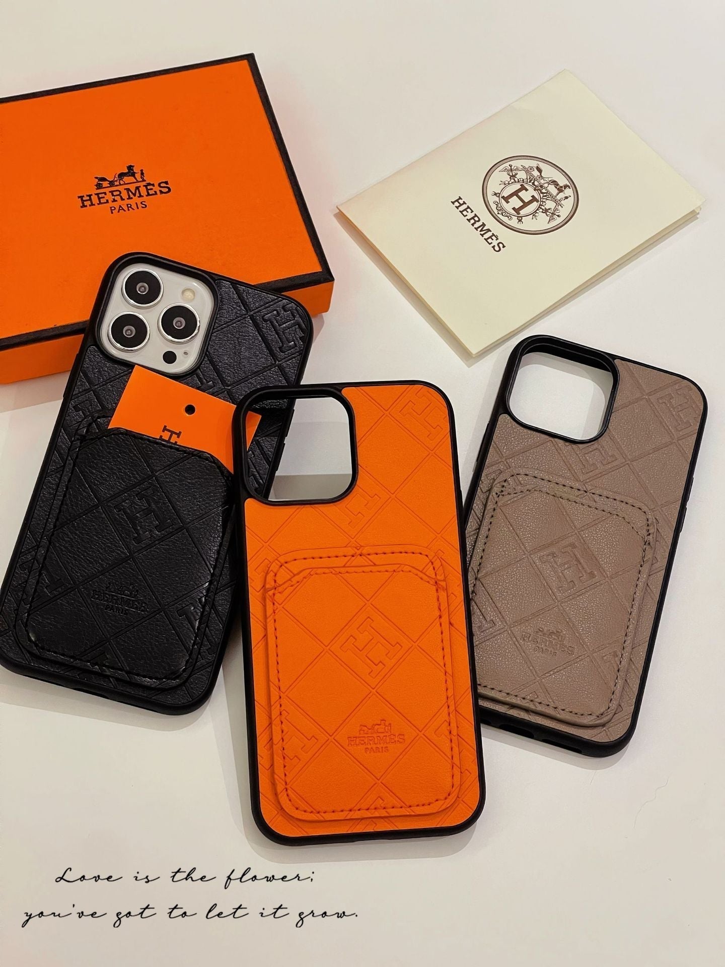 H レザー カードホルダー iPhone ケース