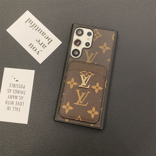 CUSTODIA PER TELEFONO SAMSUNG GALAXY PETITE MALLE PORTA CARTE IN TELA MONOGRAMMA