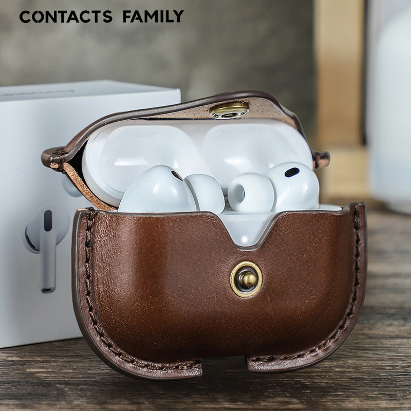 Airpods Pro 3 -nahkainen Airpods-kotelo, jossa on pidike