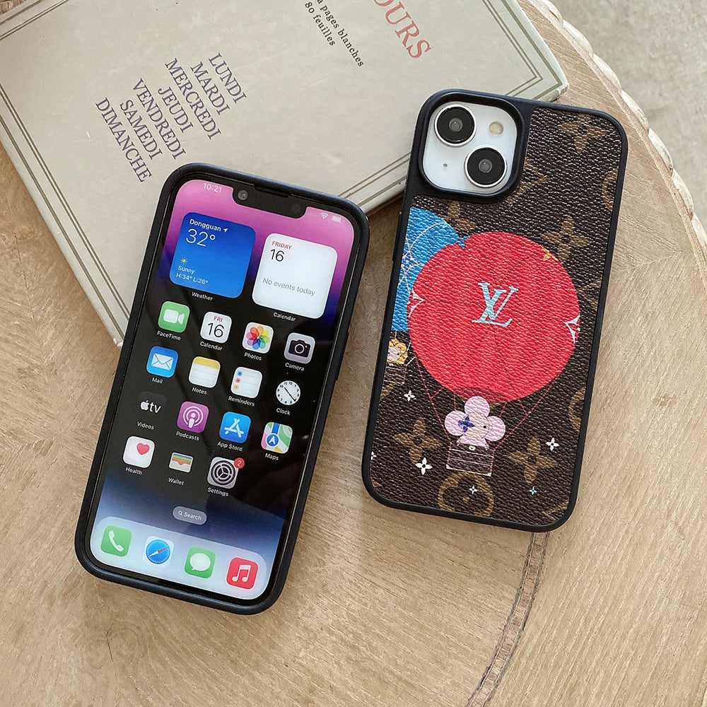Luxus-Ballon & Herz-Leder-iPhone-Hülle