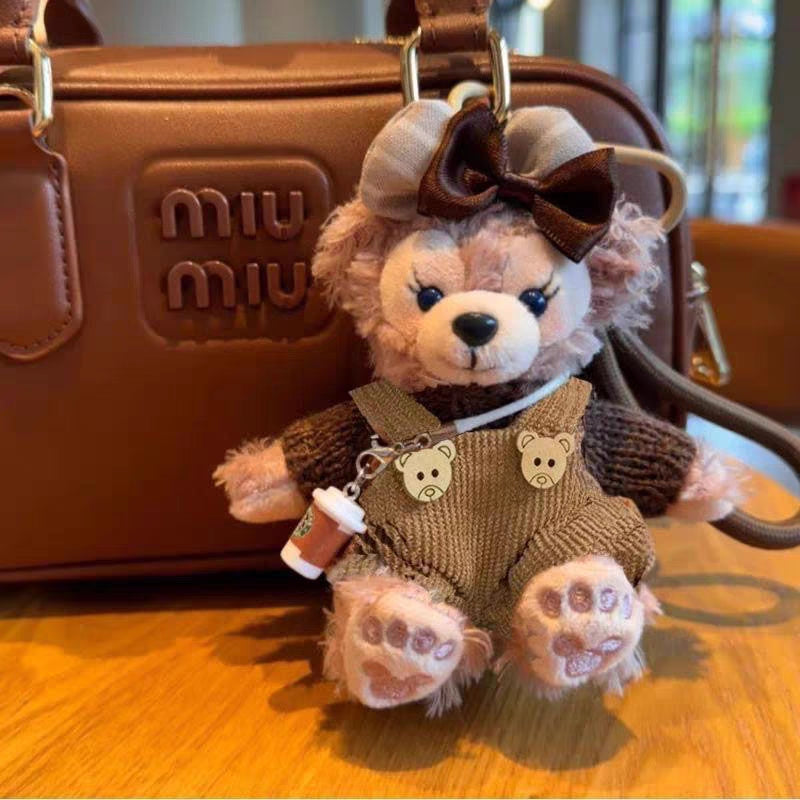 Limited Edition Sherry May Plys nøglering - Luxe Teddy Bear Taske Charm til designer håndtasker