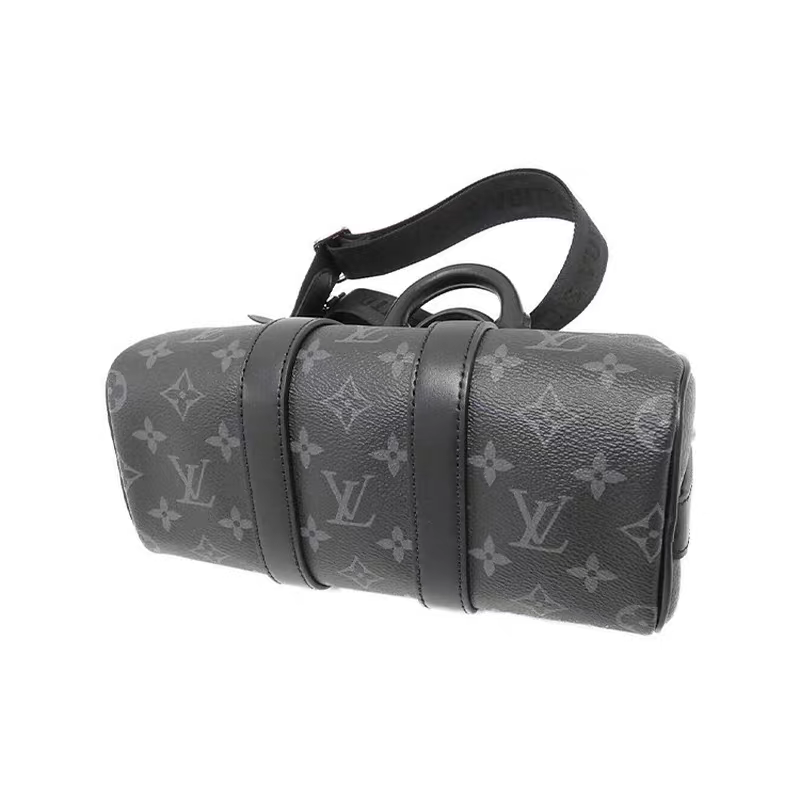 Luksus Leather Monogram Eclipse Canvas Duffle Bag