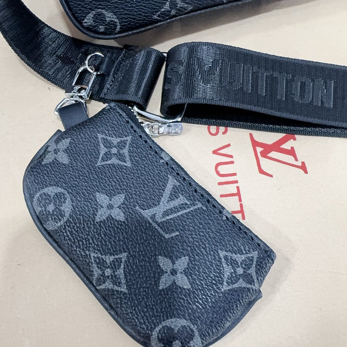 Bolsa mensageiro clássica Monogram Trio – um item obrigatório da moda