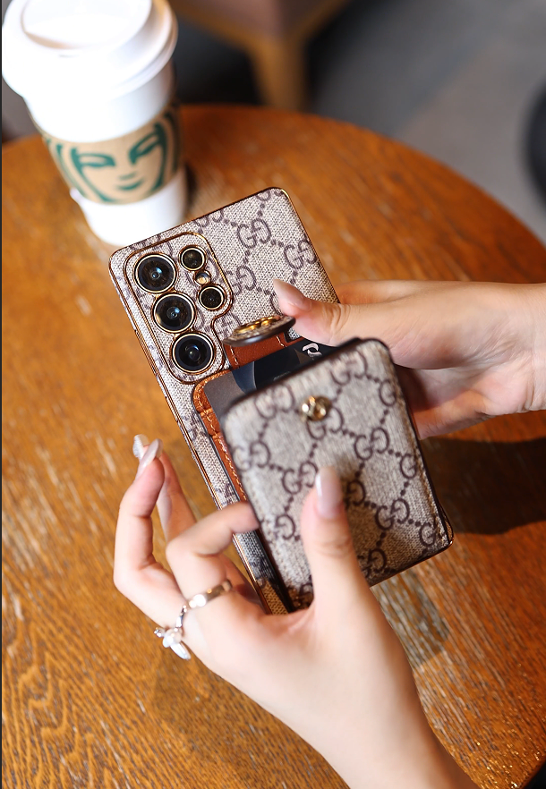 Étui de téléphone à bandoulière à motif haut de gamme avec sangle amovible