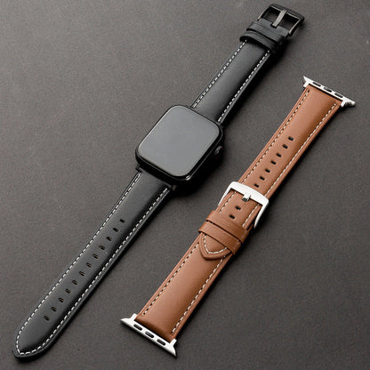 Pulseira de couro genuíno para Apple Watch