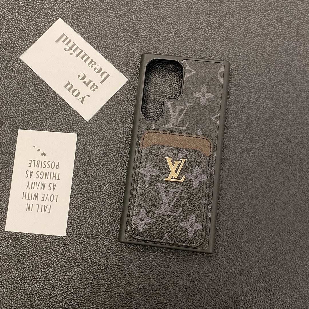 CUSTODIA PER TELEFONO SAMSUNG GALAXY PETITE MALLE PORTA CARTE IN TELA MONOGRAMMA