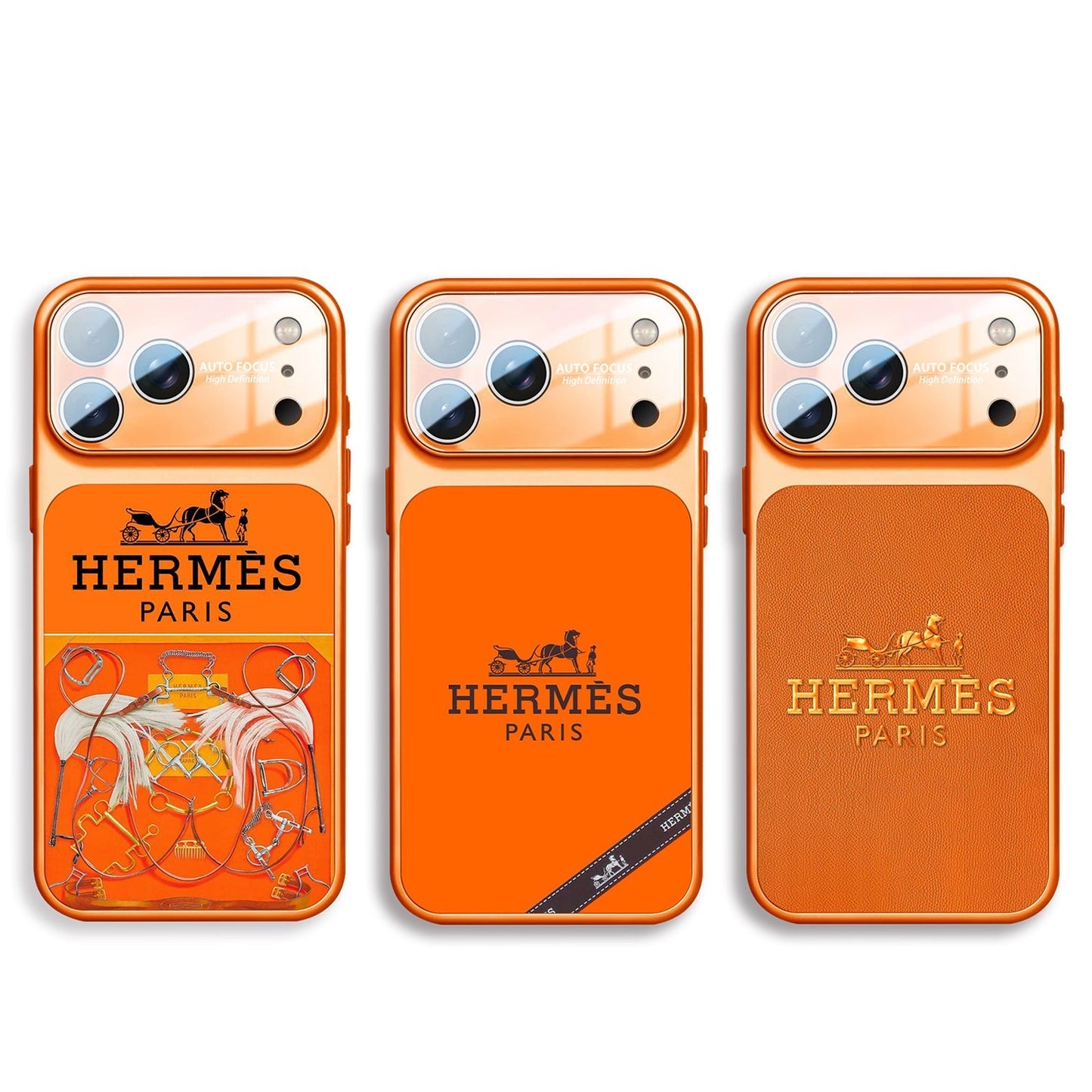 H Luxuriöse iPhone-Hülle aus der Orange-Serie