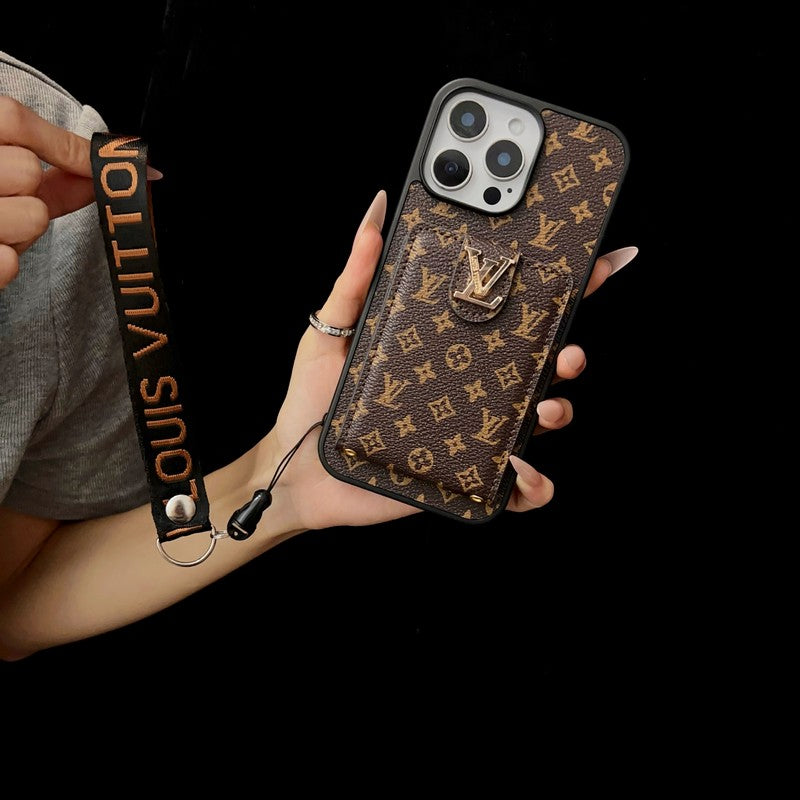 Luxusní klasické barevné crossbody pouzdro na iPhone