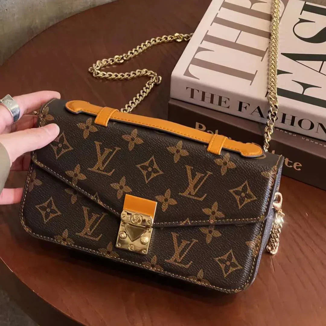 Monogram Canvas Bag Handhållen Crossbody Chain Mobiltelefon