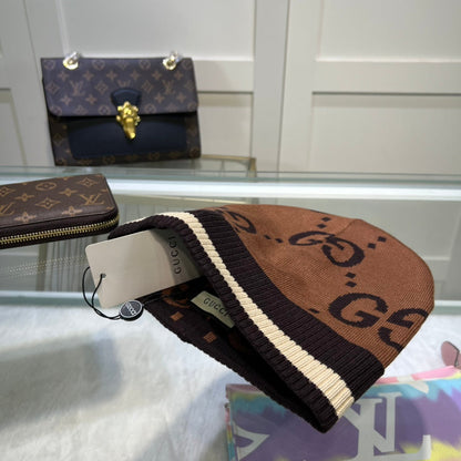 Classic GG Jacquard Wool Knit Beanie | Luxury Designer Winter Hat