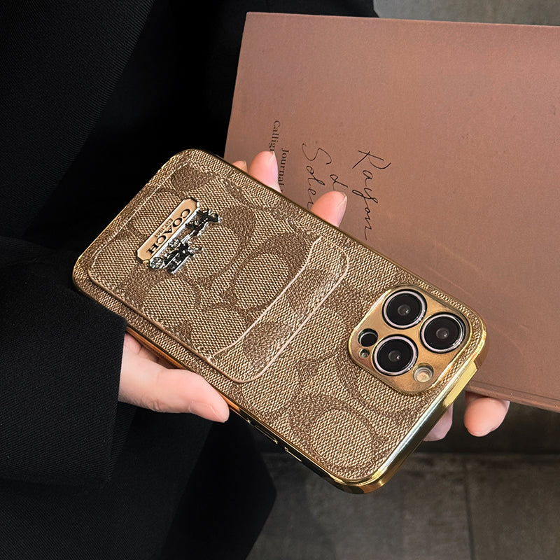 Custodia per iPhone in pelle classica con portacarte