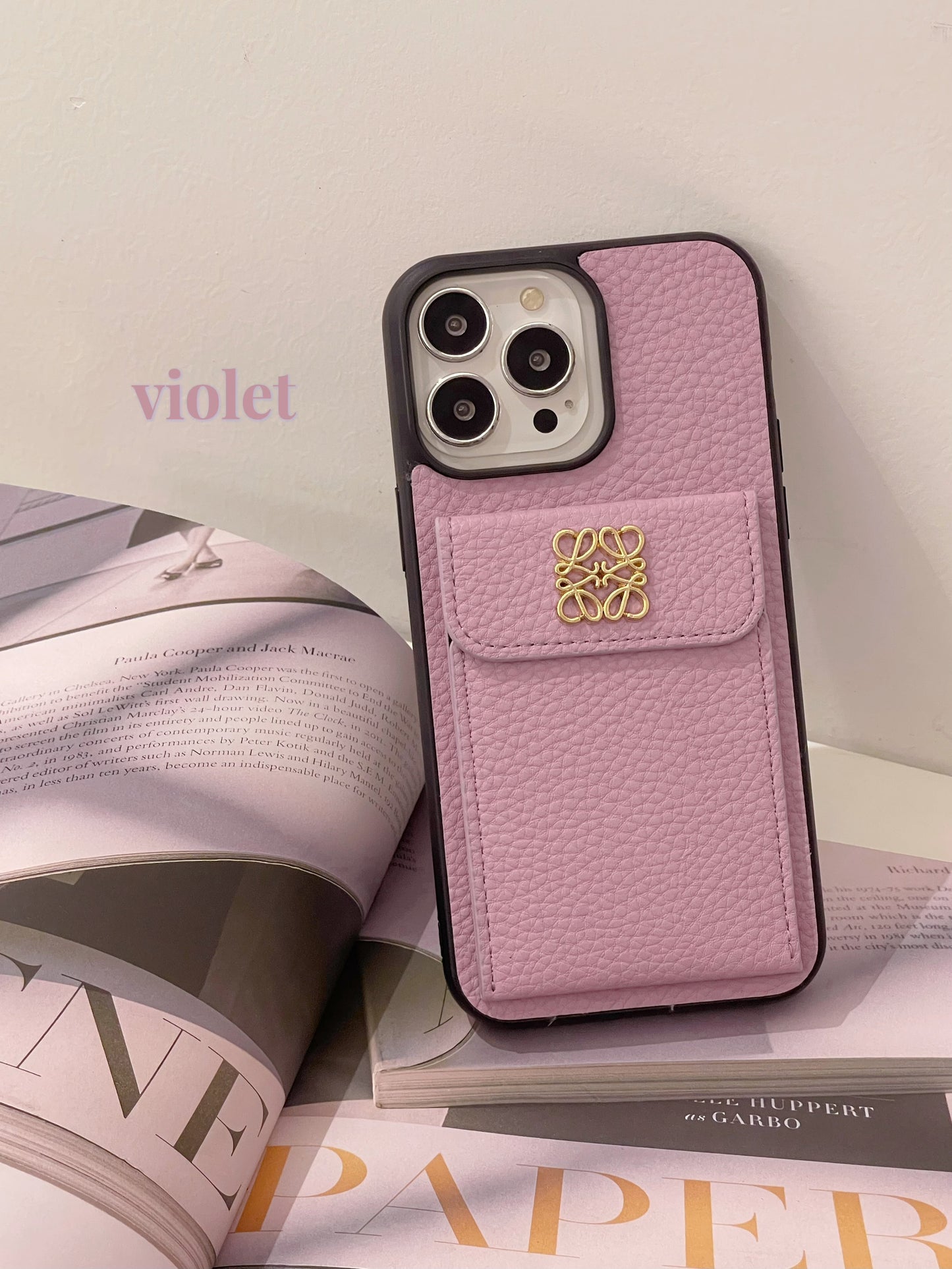 Capa luxuosa para iPhone com suporte para cartão preto-QBK240603