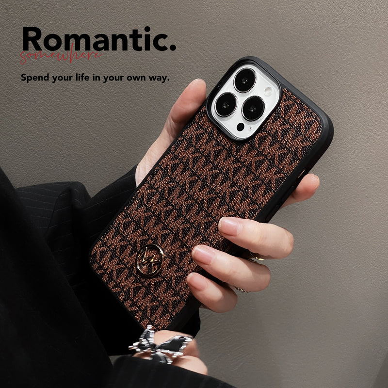 Custodia di lusso per iPhone Marrone-MKK240603