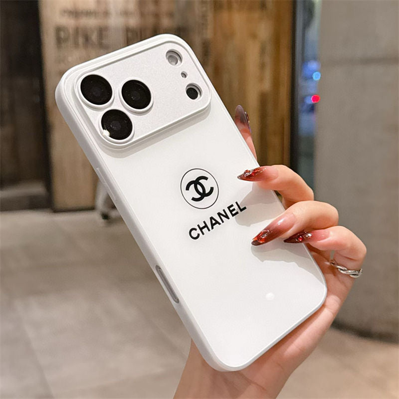 Cás iPhone Luxe Minimalist Clasaiceach - Eagrán Snasta Bán
