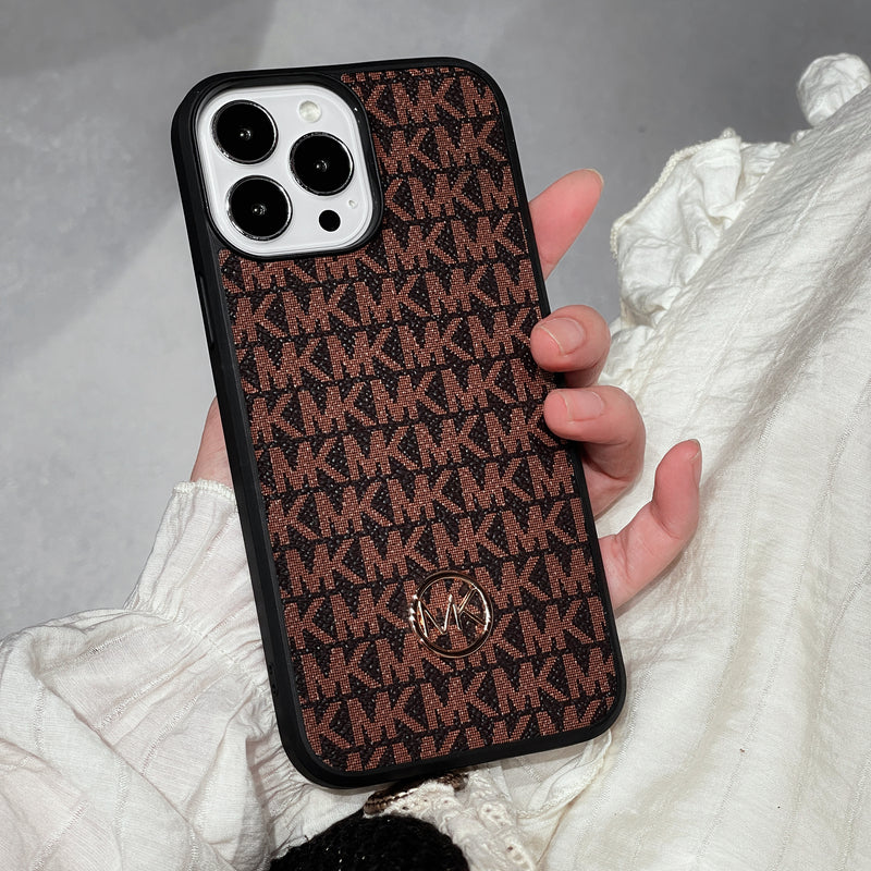Custodia di lusso per iPhone Marrone-MKK240603